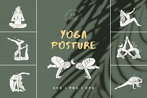Abstract Yoga Posture Illustrated