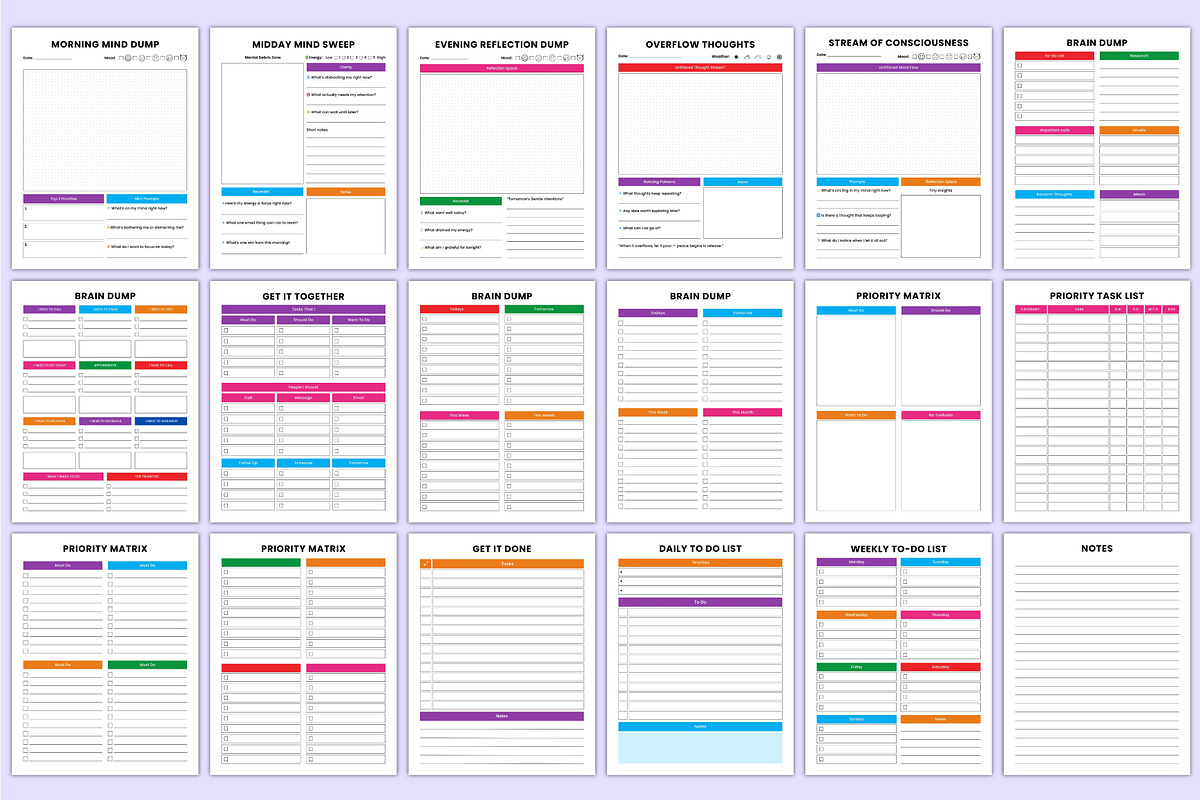 Ultimate 2026 ADHD Life Organizer, a Stationery Template by Mustafiz (Photo 3 of 10)