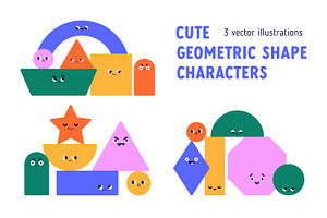 Cute childish geometry shapes set, an Object Illustration by Good Studio