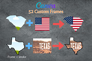 52 Canva Frames of USA States & USA, a Templates & Theme by Adalin Shop (Thumbnail 4 of 8)