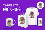 Cartoon carnivorous plant. Tshirt, an Animal Illustration by KENO Mascots (Thumbnail 7 of 7)