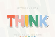 Think -Cute and Playful Handwritten, a Handwritten Font by MaxArt Foundry (Thumbnail 1 of 7)