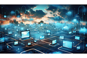 technology data digital background, a Technology Photo by pikepicture