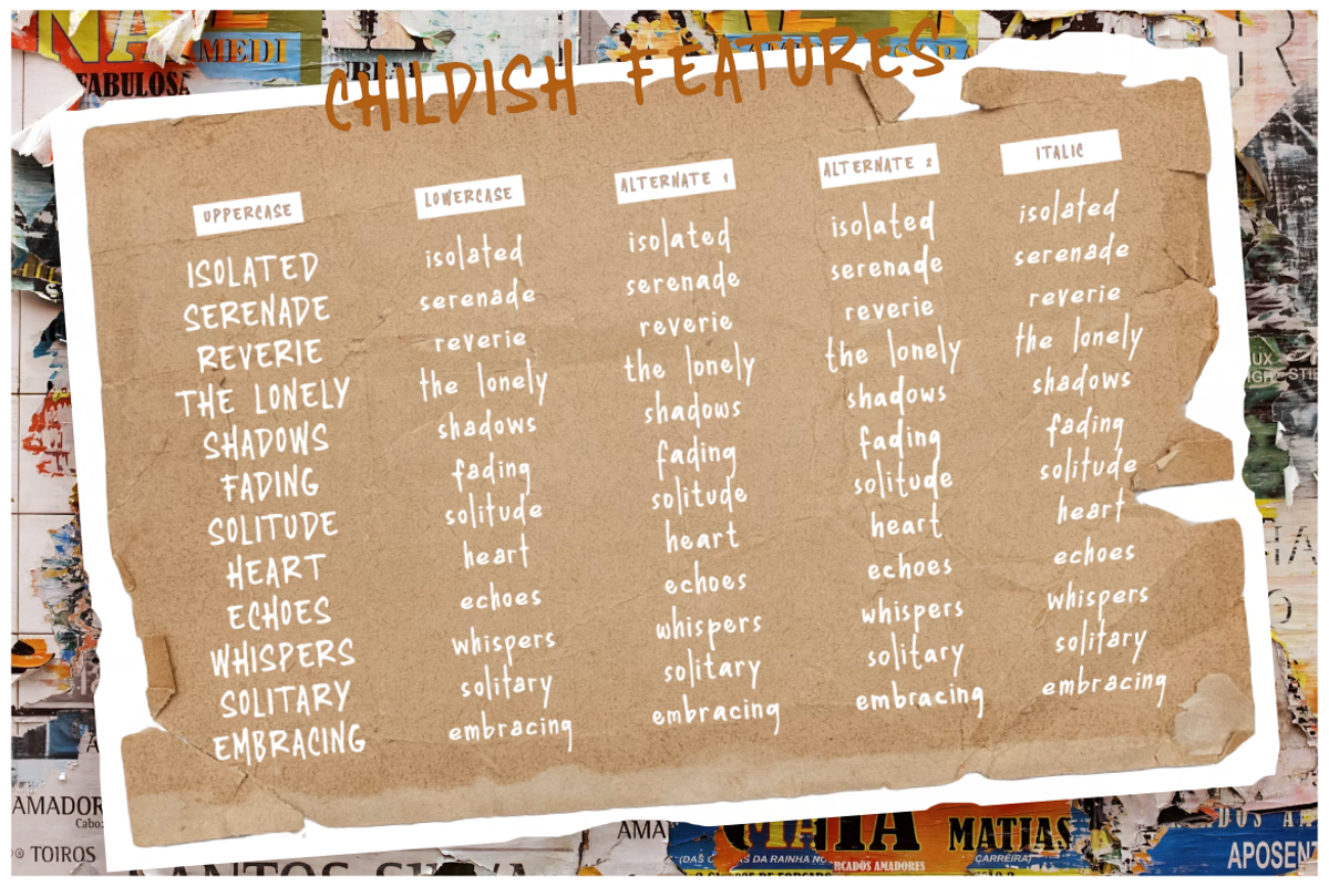 Childish signature font, a Script Font by Rochart (Photo 6 of 6)