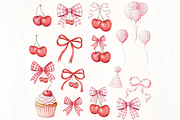 Cherries and Bows, an Illustration by Lolytop Studio (Thumbnail 2 of 5)