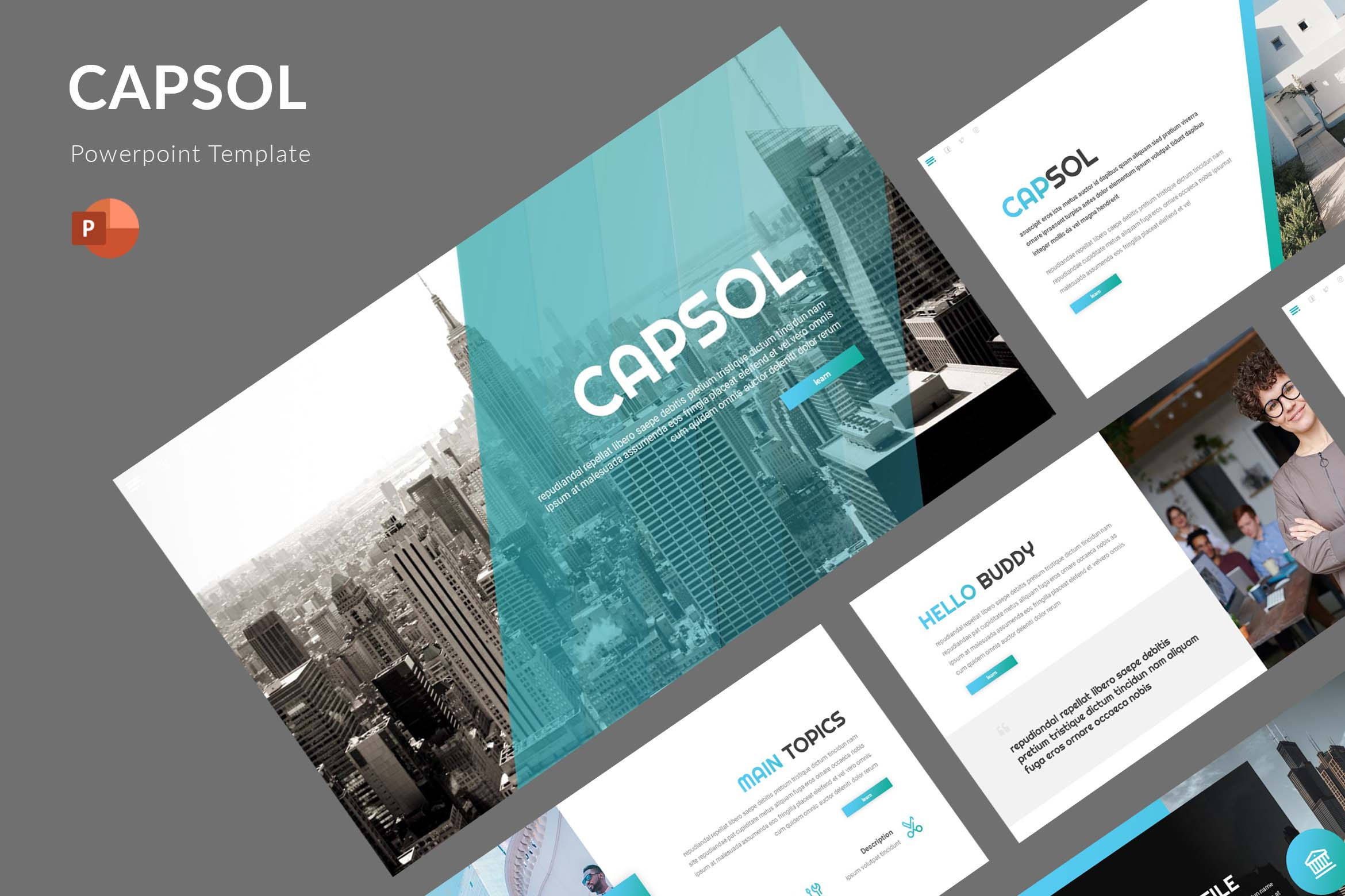Capsol - Powerpoint Template, a Presentation Template by AQR Studio