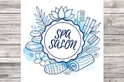 SPA and Massage Doodle Design Kit, a Healthcare Illustration by Artspace (Thumbnail 4 of 5)
