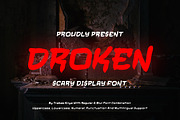Droken - Horror Font, a Handwritten Font by trabaskriya (Thumbnail 1 of 9)