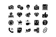 Business Icons - 20 Black Symbols, a Solid Icon by barsrsind (Thumbnail 1 of 3)