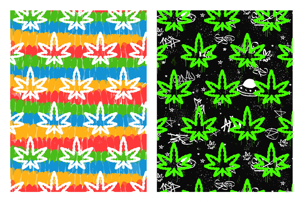 Marijuana Seamless Pattern Bundle 2, a Pattern Graphic by Slavko Kahovsky (Photo 4 of 9)