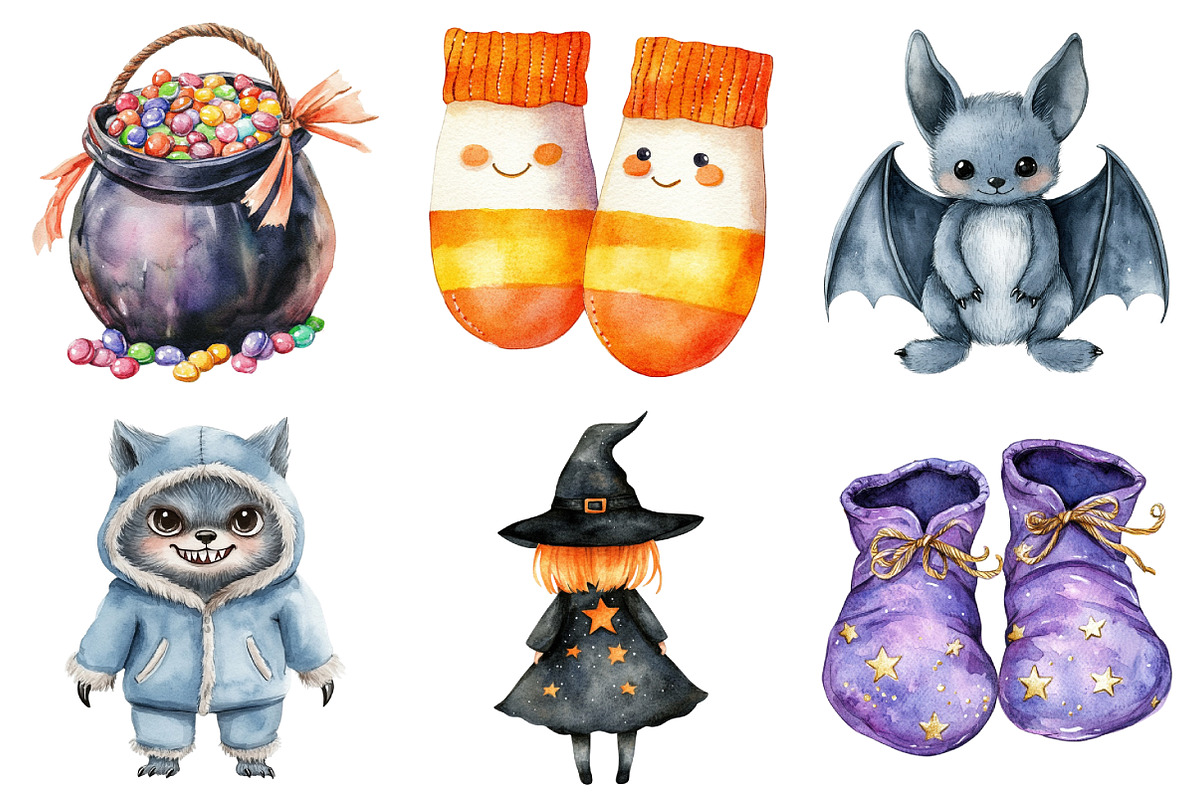 Watercolor Halloween Baby Costume, an Illustration by Daily.Designs (Photo 5 of 5)
