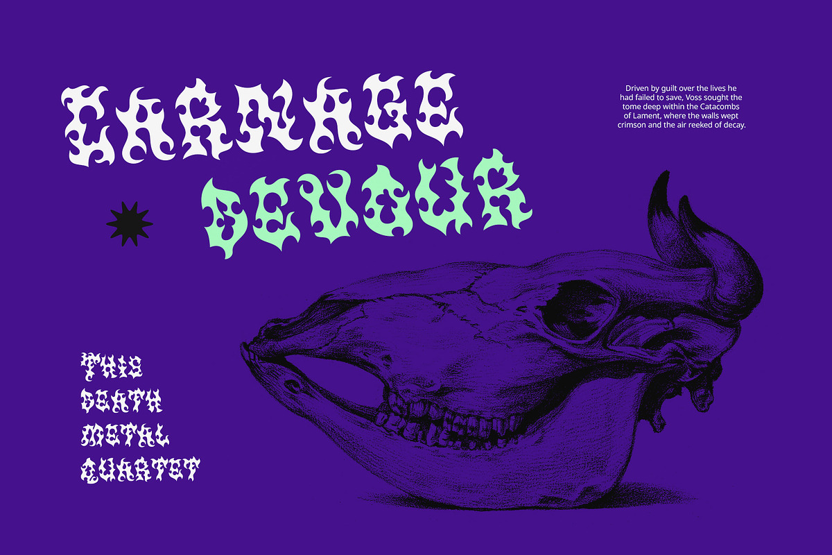 CS Morbid – Black Metal Font, a Blackletter Font by Craft Supply Co. (Photo 3 of 8)