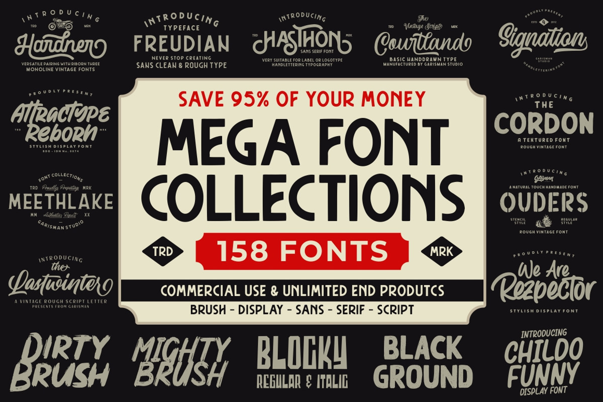 The MEGA FONT COLLECTIONS 2021, a Serif Font by Garisman Std (Photo 52 of 52)