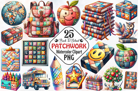 Patchwork Back To School Sublimation