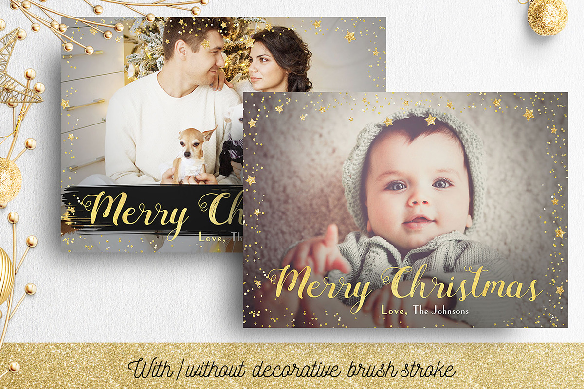 Christmas Card Template Photoshop, a Card Template by Nifty Template Studio (Photo 2 of 13)