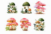 Watercolor Mushrooms clipart, an Illustration by Libby Wishes (Thumbnail 3 of 4)