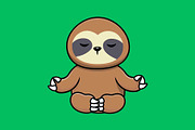 Cute Animal Meditating Pack Cartoon, an Animal Illustration by Artstorystudio (Thumbnail 4 of 5)