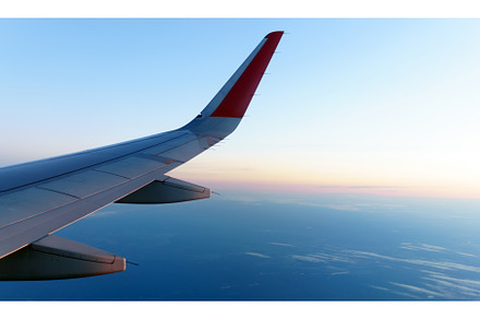 The wing of the aircraft. For travel, a Transportation Photo by darksoul72