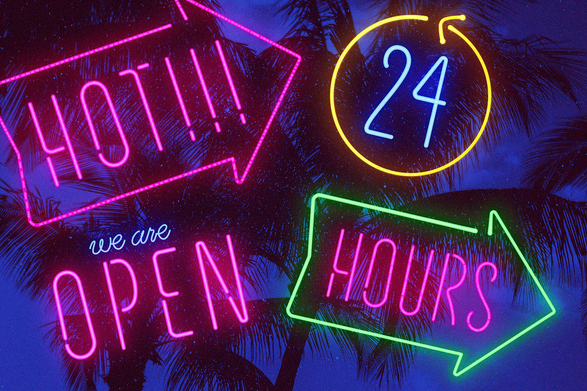 Retro Neon Font - Compressed Style preview 4