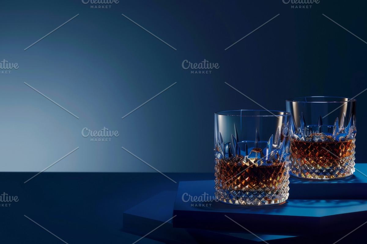 87 whiskey glasses, a Food & Drink Photo by Handmadefont (Photo 70 of 87)