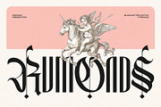 Rumonds - Blackletter Gothic Font, a Blackletter Font by Imoodev (Thumbnail 1 of 7)