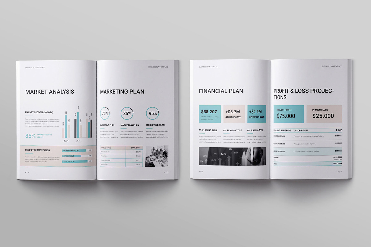 Business Plan Brochure Template, a Brochure Template by ElvinPrint (Photo 7 of 9)