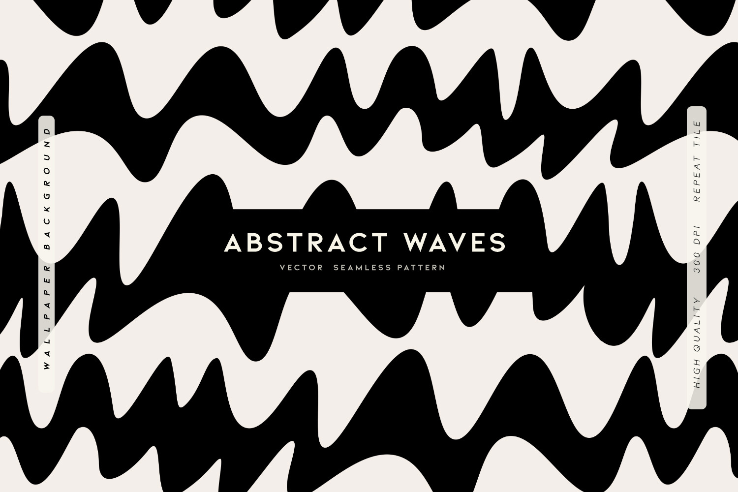 Abstract Waves, a Pattern Graphic by MalyskaStudio