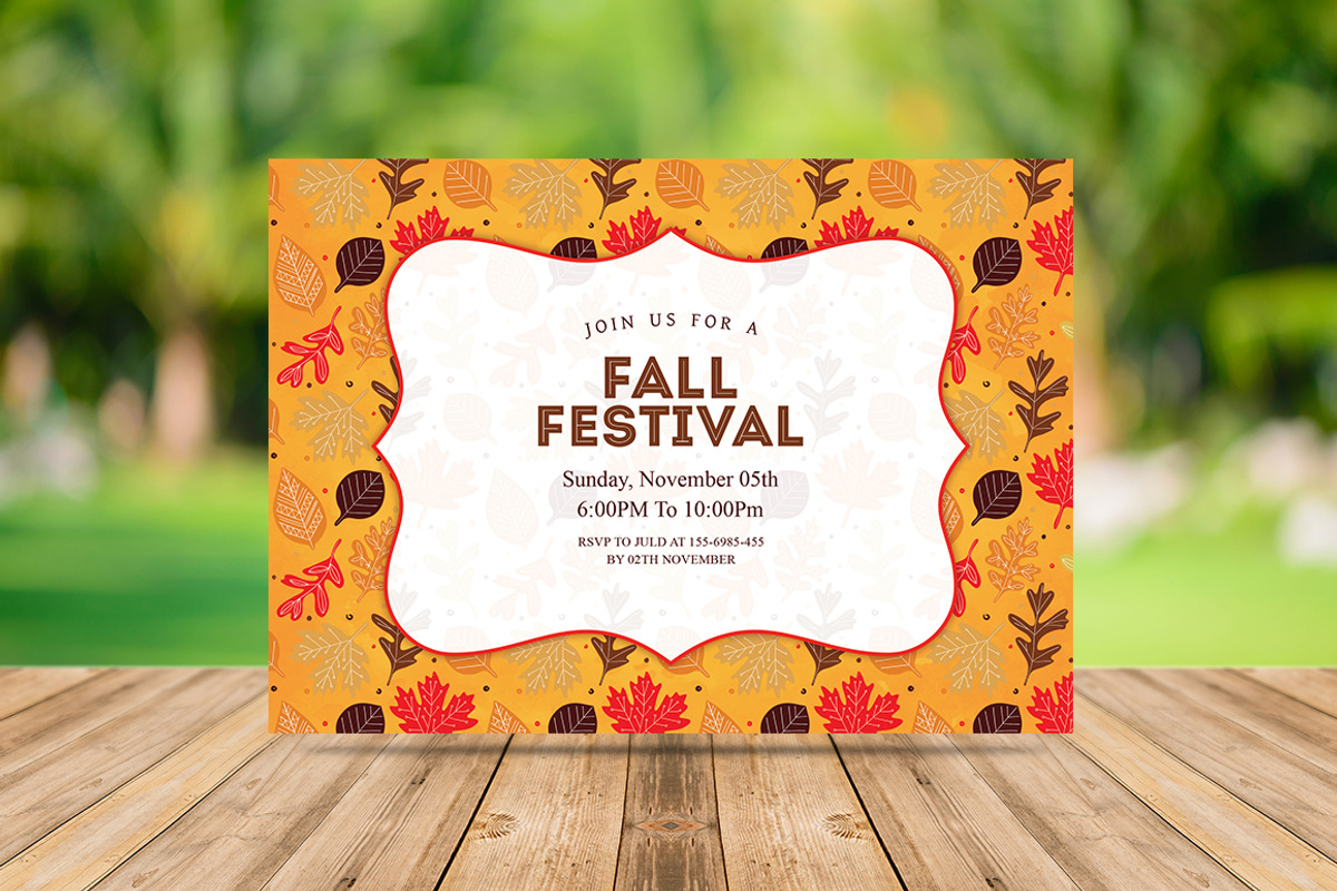 Fall Festival Party invitation, a Card Template by Madhabi Studio (Photo 2 of 2)