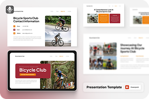Bicycle Sports Club Powerpoint, a Presentation Template by SquidPixey