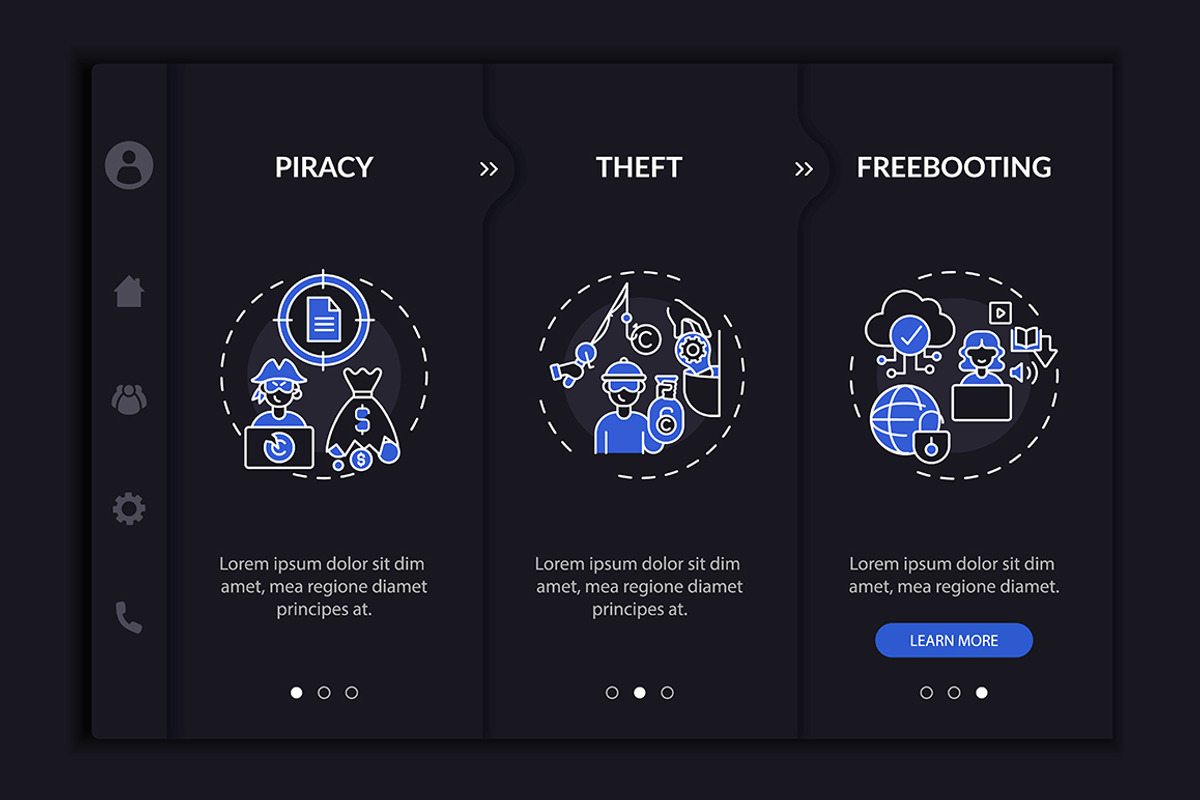 Copyright violation kinds onboarding, a Templates & Theme by IMG Visuals