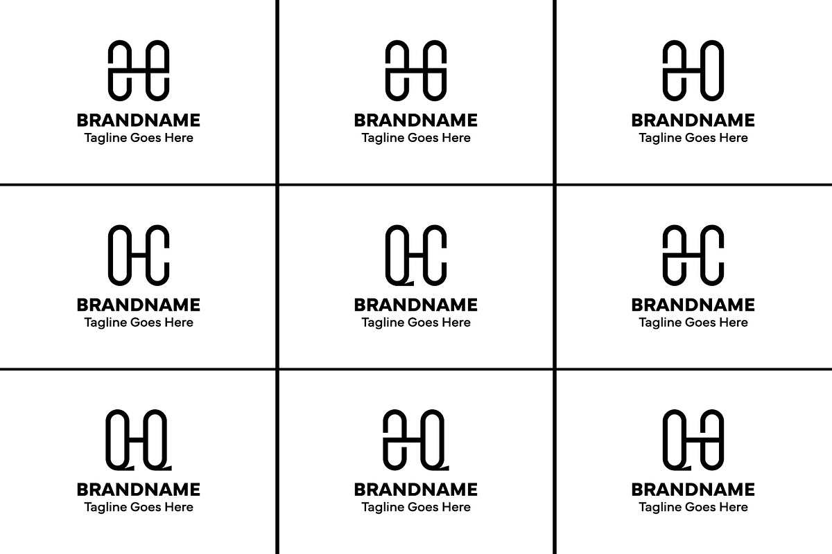 ZHE ZHG ZHO OHC QHC ZHC QHQ ZHQ QHA, a Branding & Logo Template by Pray Art Design Studio