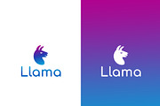 Gradient Llama Head Logo, a Branding & Logo Template by HueNestify (Thumbnail 2 of 3)