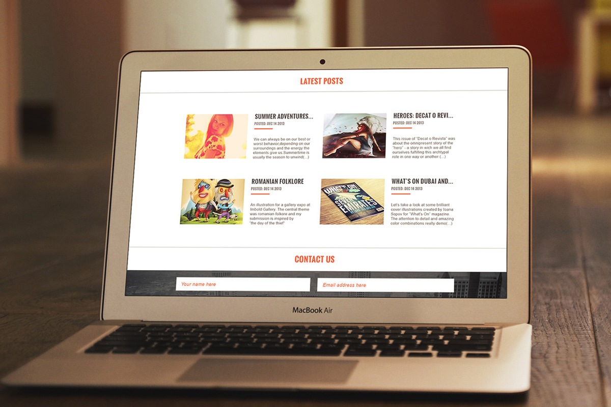 Flat One Page Creative Template, a Landing Page Template by VectorBurn (Photo 3 of 5)