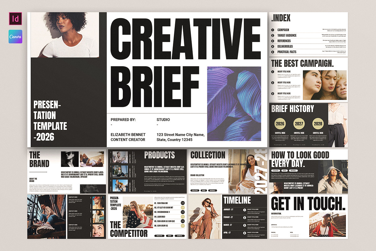 Creative Brief Presentation Template, a Presentation Template by E-Type (Photo 1 of 5)