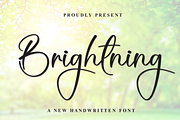 Brightning | Script Font, a Handwritten Font by Scratchones (Thumbnail 1 of 8)