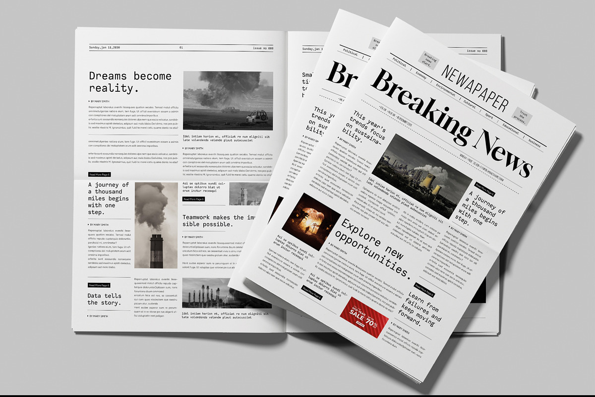 Newspaper for Print and Digital, a Brochure Template by MightyDesign (Photo 1 of 8)