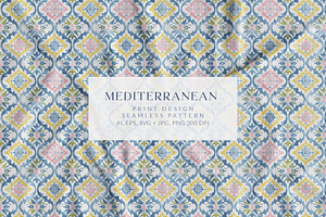 Antique Mediterranean Arabesque, a Pattern Graphic by Olya Creative