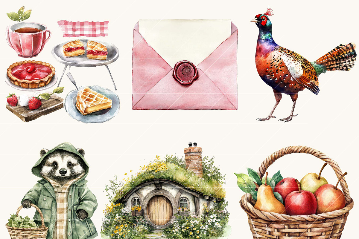 Watercolor Willows Woodland Clipart, an Animal Illustration by Design Scotch (Photo 3 of 8)