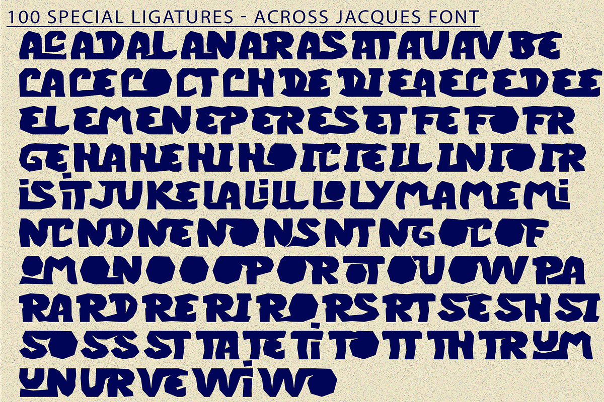 ACROSS JACQUES - DISPLAY FONT, a Sans Serif Font by 177Studio (Photo 7 of 8)