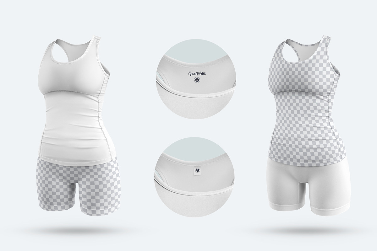 5 Mockups Tank Top and Shorts, a Shirt Mockup by Grow Design Craft Studio (Photo 5 of 6)