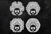 Monochrome female afro faces, a Person Illustration by eka panova (Thumbnail 3 of 5)
