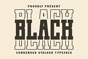 Black - Condensed Stacked Font, a Slab Serif Font by Pian45 Studio (Thumbnail 1 of 6)