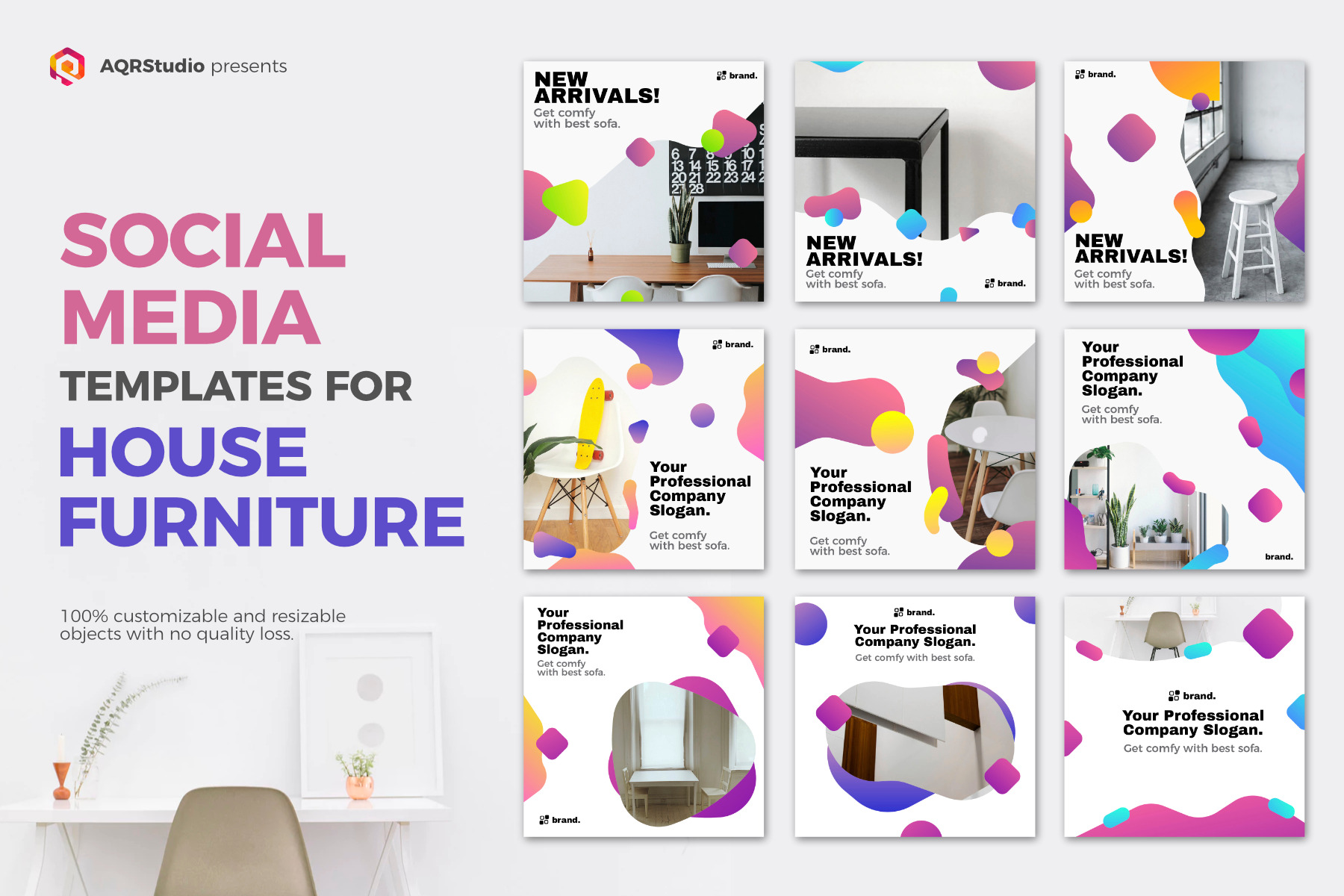 House Furniture by Aqr Studio  Creative Market