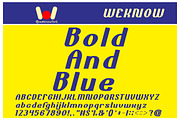 Bold and Blue font, a Font by weknow (Thumbnail 2 of 5)