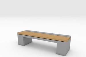 3D Model Bench Park 1