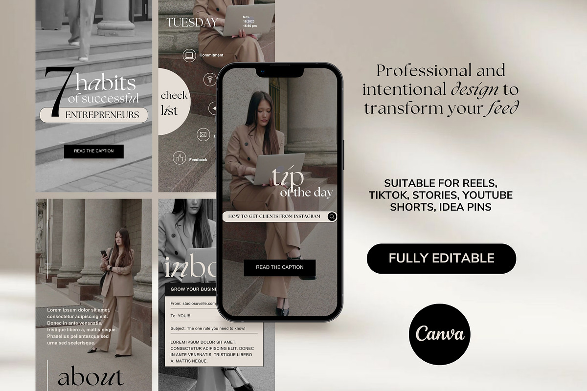 Engagement video reels boss babe, a Social Media Template by Studio Suvelle (Photo 4 of 6)