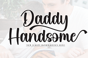 Daddy Handsome | Script Font, a Handwritten Font by Scratchones (Thumbnail 1 of 9)