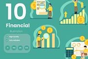 Financial Illustration Pack, an Illustration by baii09 (Thumbnail 1 of 4)