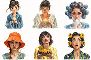 Sassy Woman Watercolor Clipart, an Illustration by OK Design (Thumbnail 5 of 5)