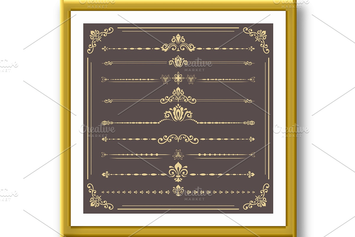 Vintage Big Set of Horizonyal Vector, a Decorative Illustration by FineArtStudio (Photo 2 of 3)
